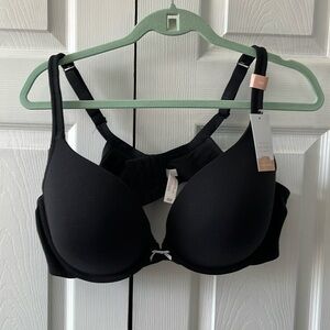 Cacique Black Boost Plunge Bra NWT